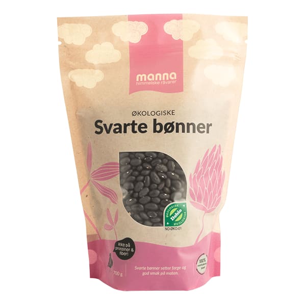 Svarte bønner700 g, økologisk, Manna