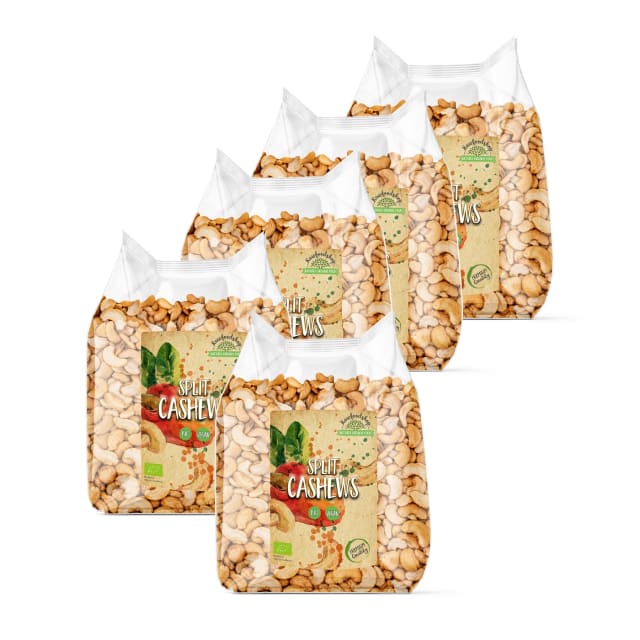 Cashewnøtter Delte ØKO 500g x 5 pakker