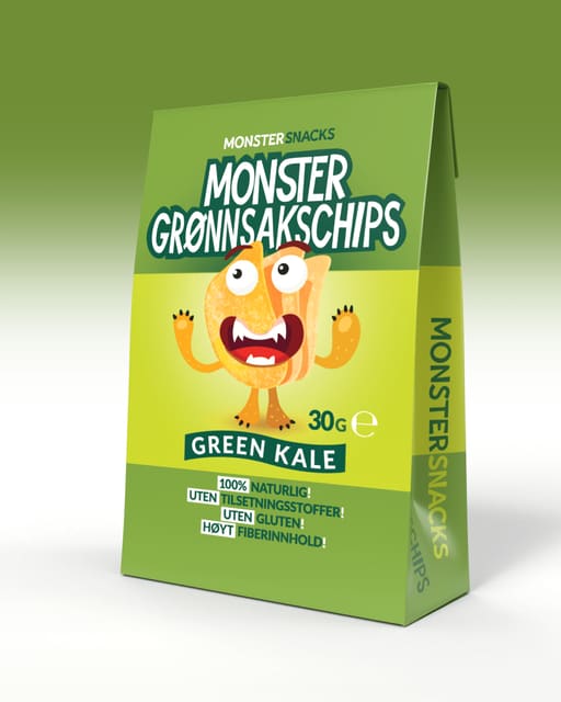 Monster Grønnsakschips – Kale & Lemon Grass 30g DATODEAL