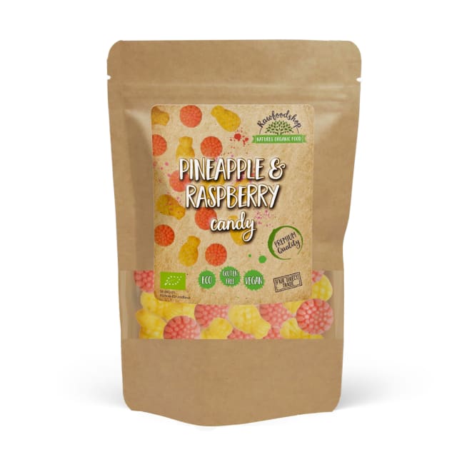 Ananas & Bringebær Fruktgodteri ØKO 100g