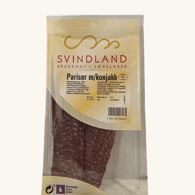 Pariserpølse med Konjakk skivet 70g