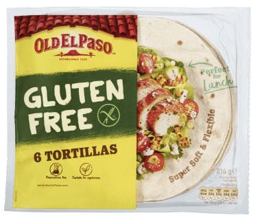 Tortillas Medium glutenfri 6stk 216g Old El Paso