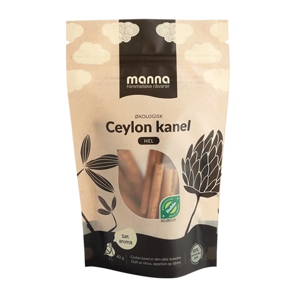Kanelhel, Ceylon, 40 g, økologisk, Manna