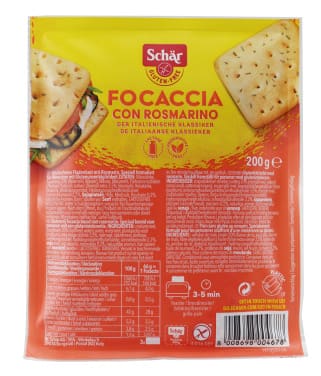 Focaccia glutenfri 200g Schar