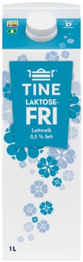 Lettmelk 0,5% Laktosefri 1l Tine