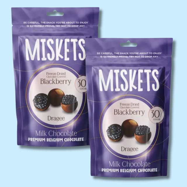 Freeze Dried Blackberry & Milk Chocolate 80g (Miskets)