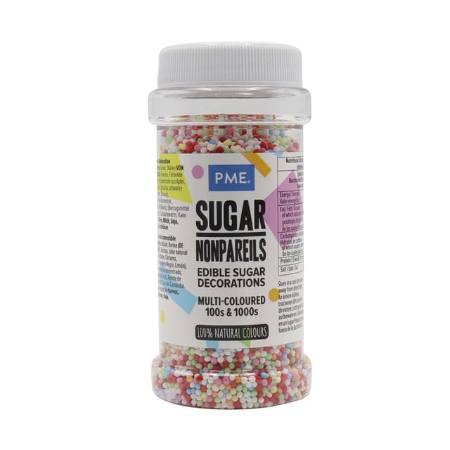 Fargerike nonpareils, 80 g – PME – BEST FØR 09/26
