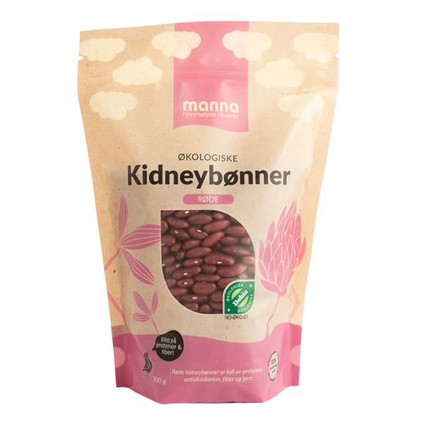 Røde kidneybønner600 g, økologisk, Manna