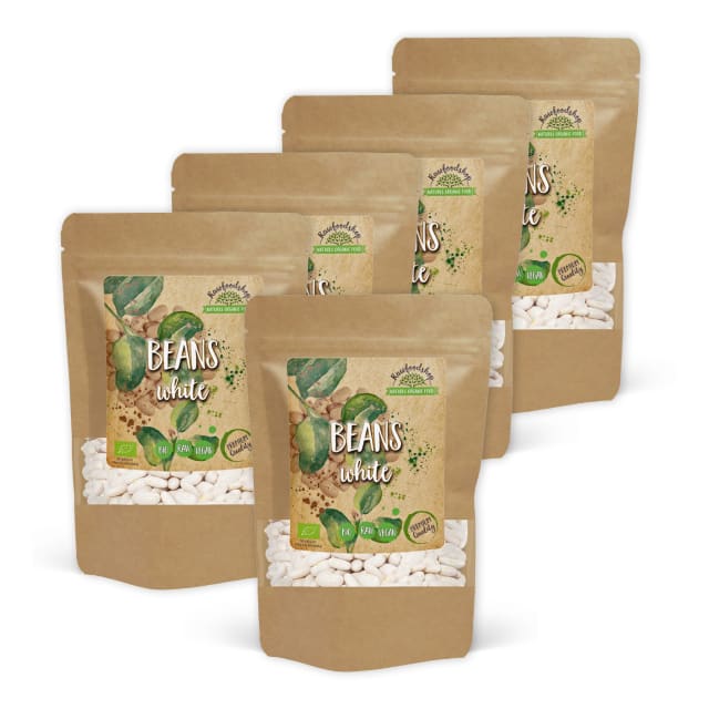 Bønner Hvite Medium ØKO 1kg x 5 pakker