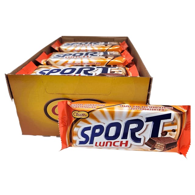 Sportlunch 28x80g | Storpakk | Sprø kjeksbar med sjokolade