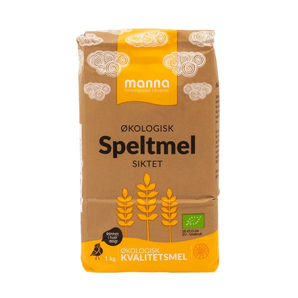 Speltmelsiktet, 1 kg, økologisk, Manna