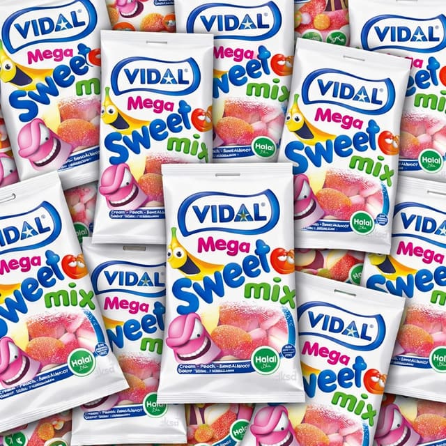 Vidal Mega Sweet Mix 14x90g Storpakk