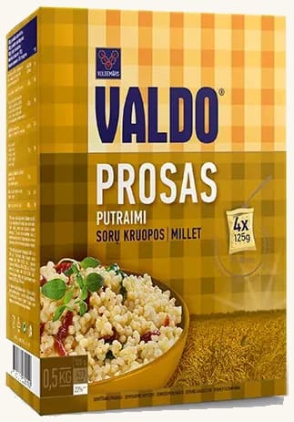 Hirse i poser Valdo, 500g (4x125g)