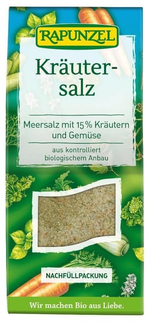 Urtesalt500 g, refill, økologisk, Rapunzel