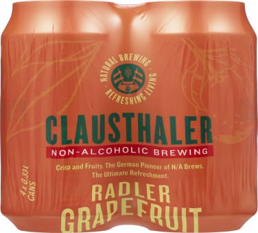 Clausthaler Radler Grapefruit 0,33lx4 boks