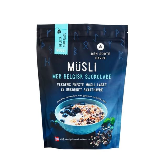 Müsli med belgisk sjokolade (pose)