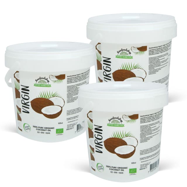 Kokosolje Virgin RAW ØKO 1000ml x 3 bokser