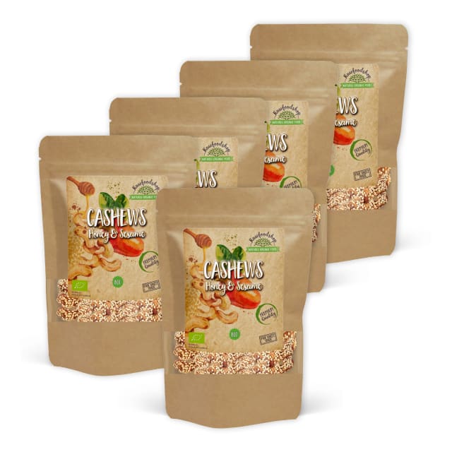 Cashewnøtter Honning & Sesam ØKO 200g x 5 pakker