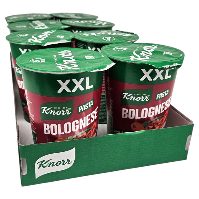 Knorr Snack Pot Bolognese XXL 8x88g | Storpakk med raske måltider