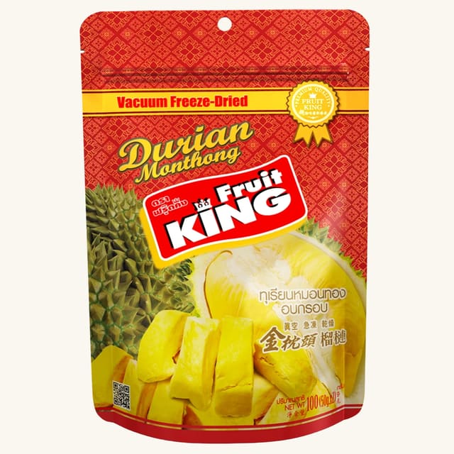 Vacuum Freeze Dried Durian Monthong - Fruit King, 50g