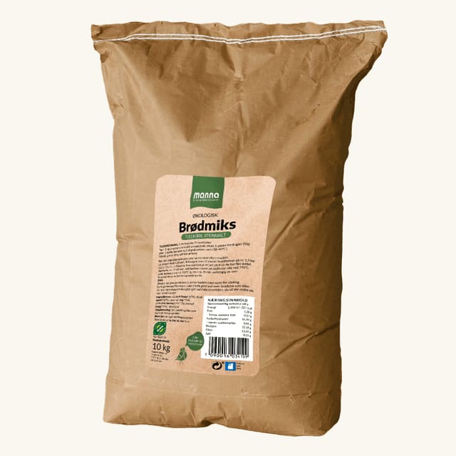 Brødmiksfullkorn, 10 kg, økologisk, Manna