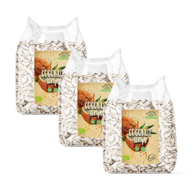 Kokosnøtt i strips ØKO 400g x 3 pakker