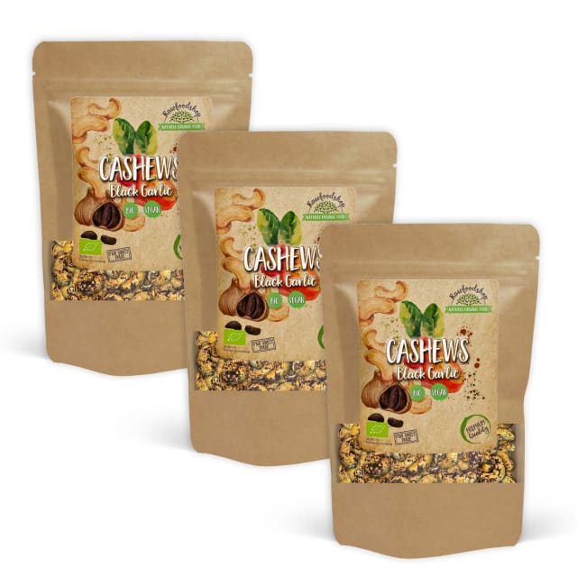 Cashewnøtter Svart Hvitløk ØKO 200g x 3 pakker
