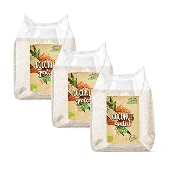 Kokos Revet Premium ØKO 500g x 3 pakker