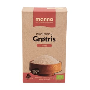 Grøtris hvit rundkornet økologisk 1 kg Manna