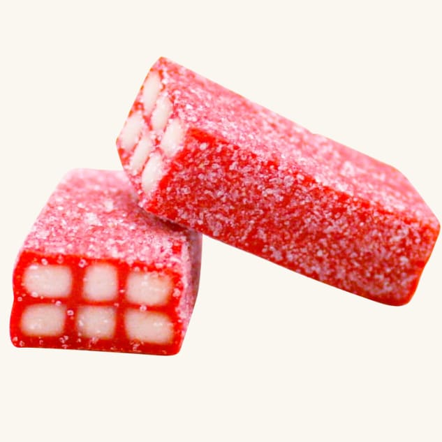 Damel Jordbær Fizzy Sticks 1 kg Storpakk