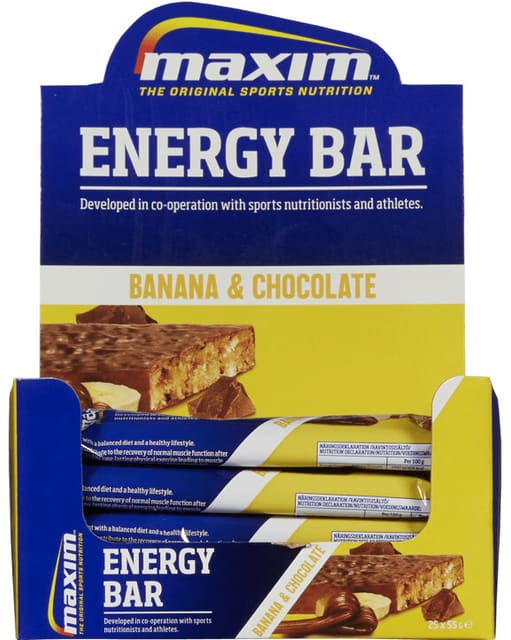 Maxim Energibar 25x55g Banan