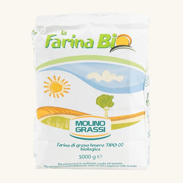 Pizzameltipo 00, 5 kg, økologisk, MolinoGrassi