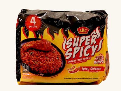 ABC Instant Fried Noodle Spicy Chicken 4x80g
