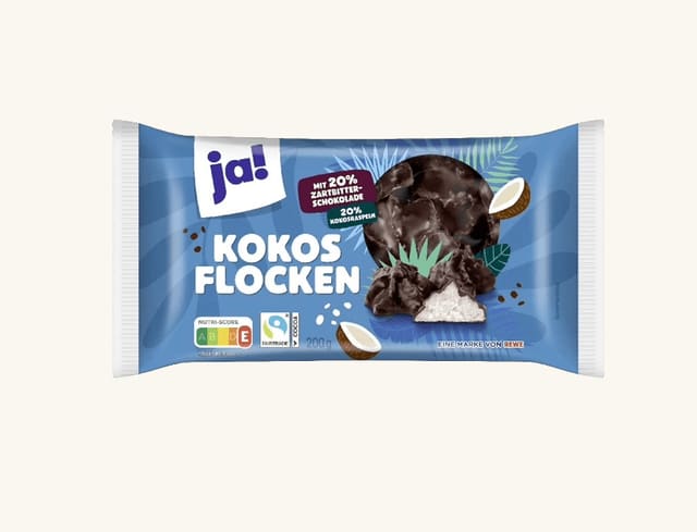 Kokosflak med mørk sjokolade (20 %)