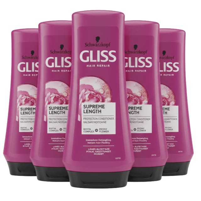 Gliss Balsam Supreme Length 6x200ml | Storpakk | Schwarzkopf