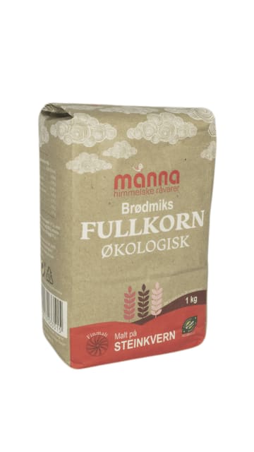 Brødmiksfullkorn, 1 kg, økologisk, Manna