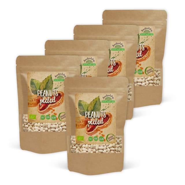 Peanøtter Premium Skallede RAW ØKO 200g x 5 pakker