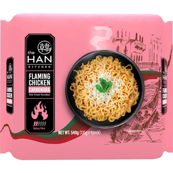 The Han Kitchen Chicken Carbonara Nudler 4-pack 540g