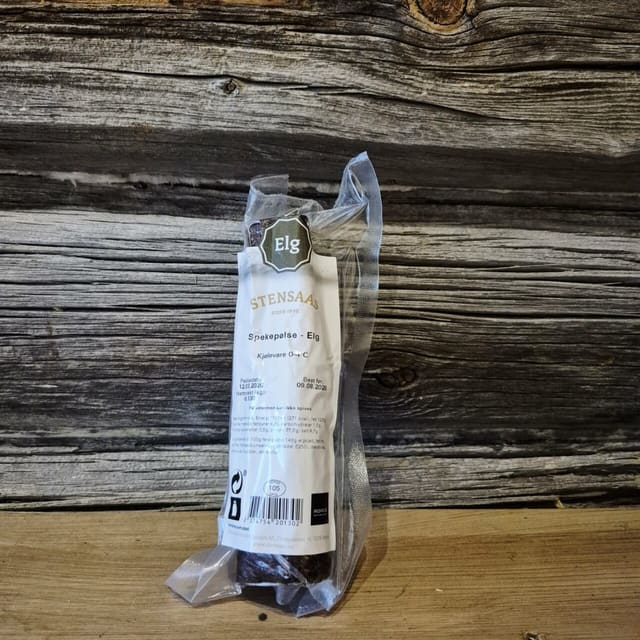 Stensaas Spekepølse Elg 130g