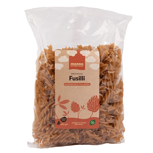 Fusillifullkorn, durum, 500 g, økologisk, Manna