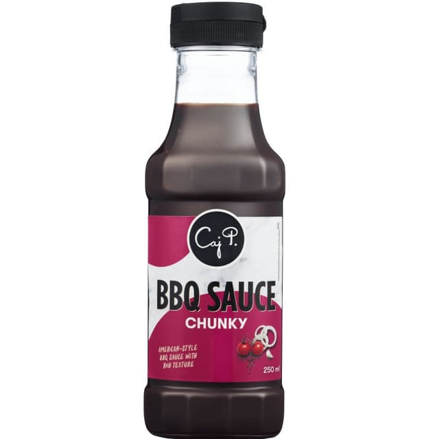 Caj P Chunky BBQ-saus 250ml