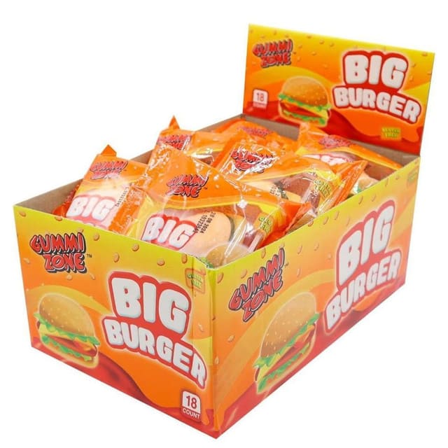 Gummi Zone Vingummi Burger 18x28g | Storpakk