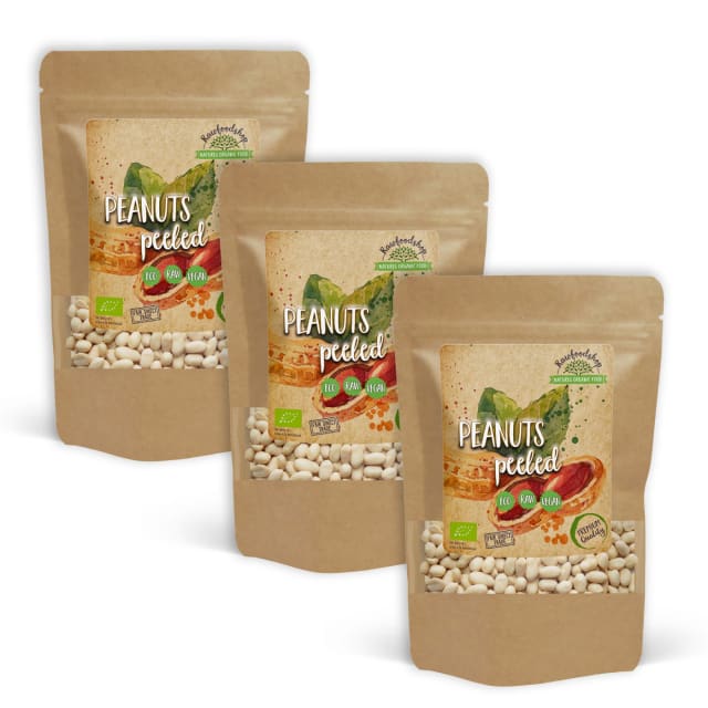 Peanøtter Premium Skallede RAW ØKO 1kg x 3 pakker