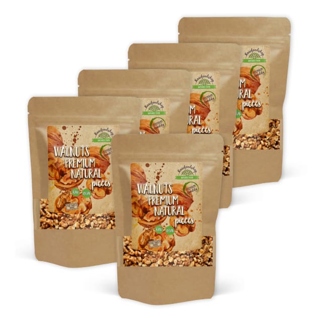 Valnøtter i biter Premium RAW 500g x 5 pakker