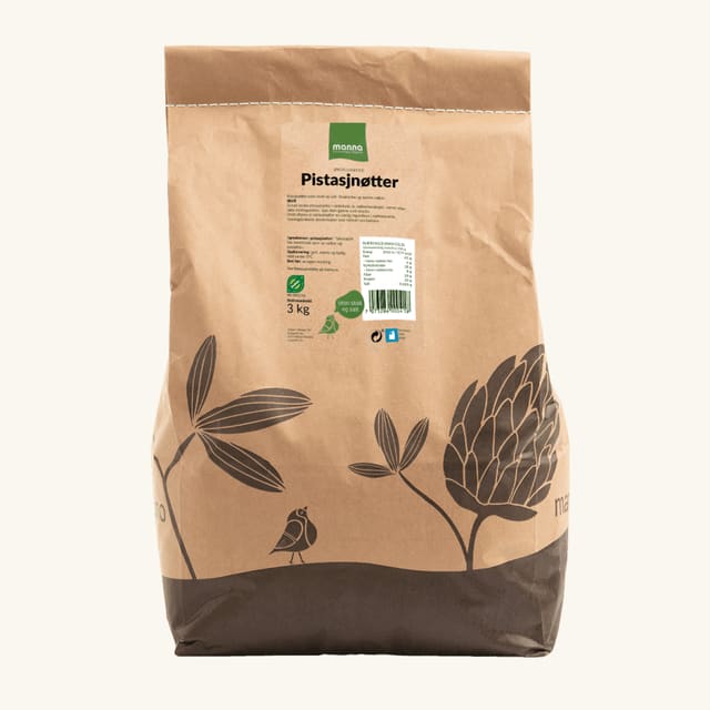 Pistasjnøtter3 kg, økologisk, Manna
